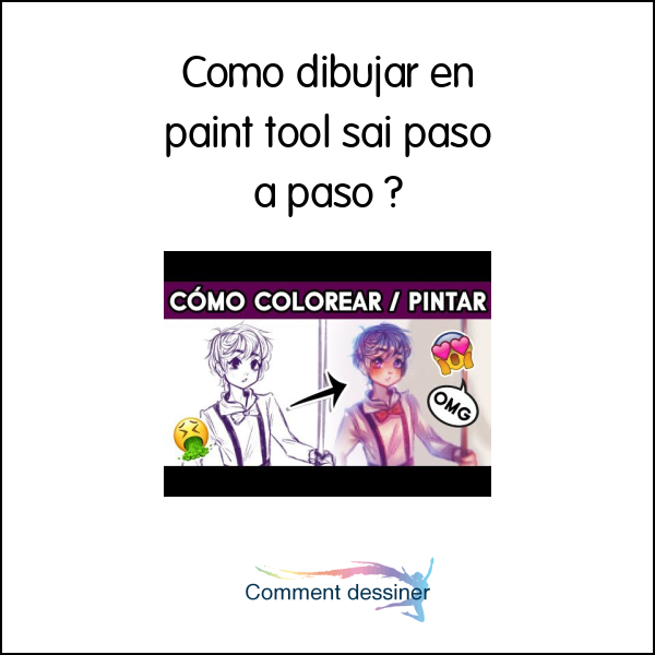 Como dibujar en paint tool sai paso a paso Como dibujar